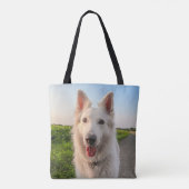 White German Shephard Dog Tote Bag (Achterkant)