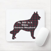 WHITE GERMAN SHEPHERD BFF Gifts Muismat (Met muis)