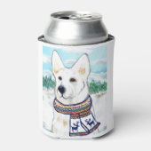 White German Shepherd Blikjeskoeler (Blikje Voorkant)