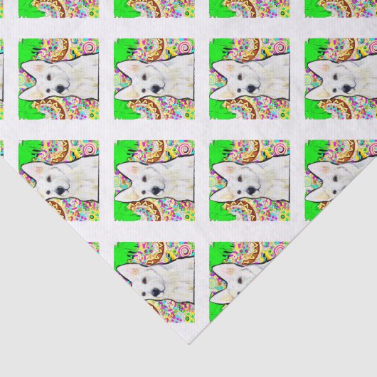 White German Shepherd Bling Tissuepapier (Detail)