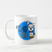 White German Shepherd - Blue Logo Koffiemok (Links)