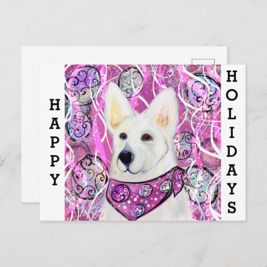 White German Shepherd Briefkaart (Voorkant / Achterkant)