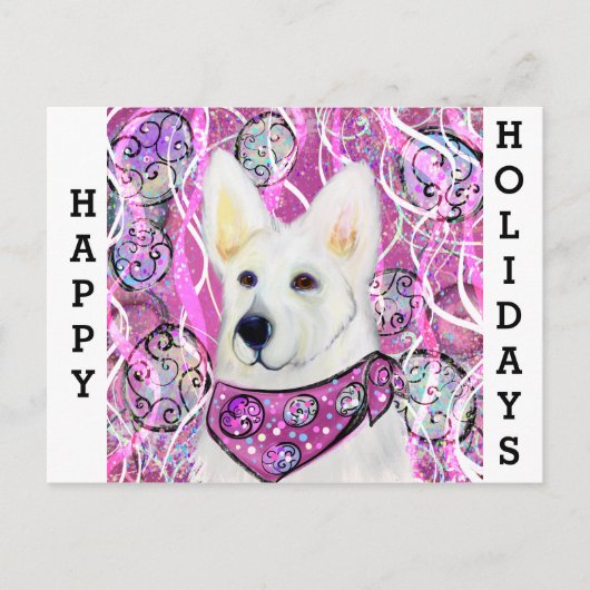 White German Shepherd Briefkaart (Voorkant)