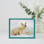 White German Shepherd Briefkaart (Staand voorkant)