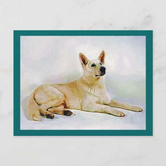 White German Shepherd Briefkaart (Voorkant)