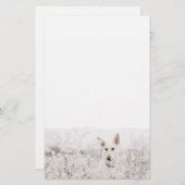 White German Shepherd Briefpapier (Voorkant / Achterkant)