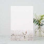 White German Shepherd Briefpapier (Staand voorkant)