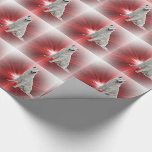 White German Shepherd Cadeaupapier (Hoek)