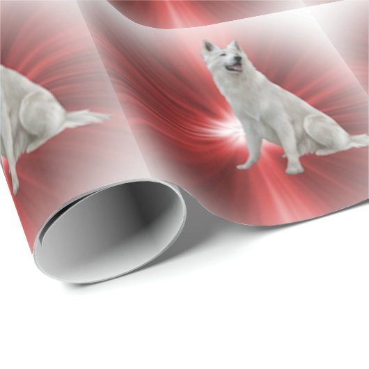 White German Shepherd Cadeaupapier (Rol Hoek)