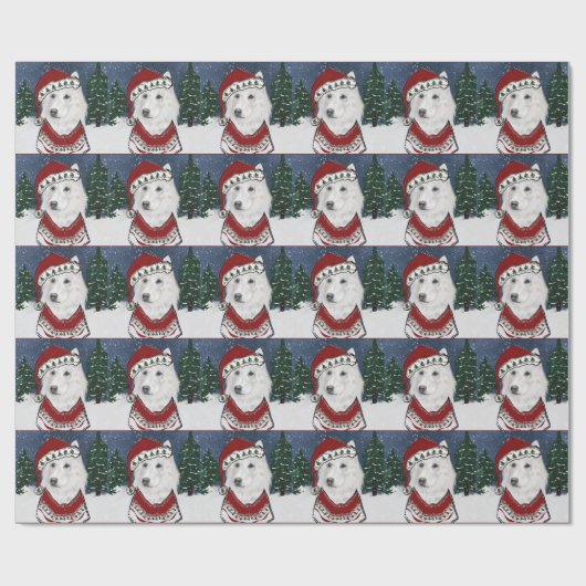 White German Shepherd Cadeaupapier (Vlak)