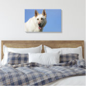 White German Shepherd Canvas Afdruk (Insitu (Slaapkamer))