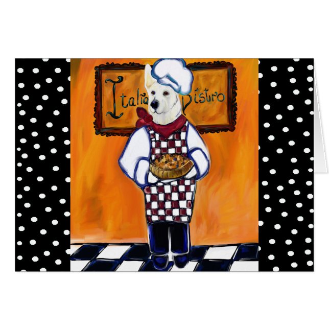 WHITE GERMAN SHEPHERD CHEF (Voorkant Horizontaal)