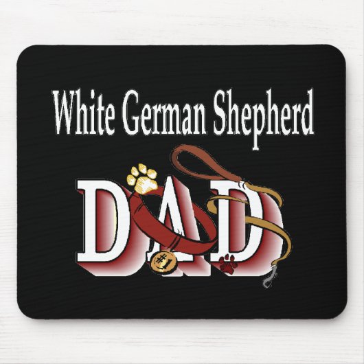 White German Shepherd Dad Gifts Muismat (Voorkant)