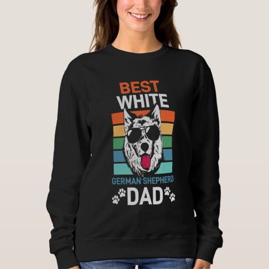 White German Shepherd Dad Gsd Dog Trui (Voorkant)