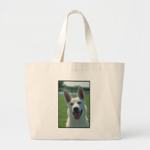 White German Shepherd Dog Grote Tote Bag