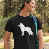 White German Shepherd Dog Silhouette T-shirt