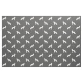 White German Shepherd Dog Silhouettes Pattern Grey Stof (Fat Quarter)