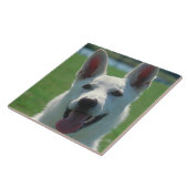White German Shepherd Dog Tile Tegeltje (Zijkant)