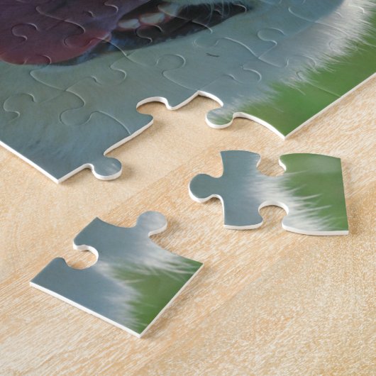 White German Shepherd Dog Tin with Puzzle Legpuzzel (Zijkant)