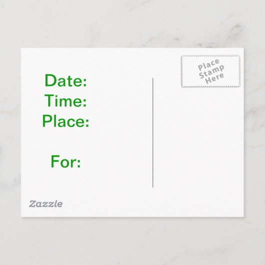 White German Shepherd Dog Uitnodiging Briefkaart (Achterkant)