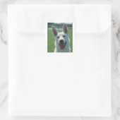 White German Shepherd Dog Vierkante Sticker (Tas)