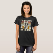 White German Shepherd Drink Beer I m'n just here f T-shirt (Voorkant volledig)