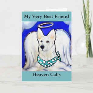 White German Shepherd Feestdagen Kaart