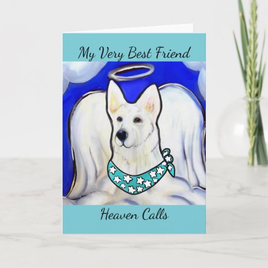 White German Shepherd Feestdagen Kaart (Voorkant)