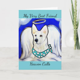 White German Shepherd Feestdagen Kaart