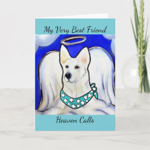 White German Shepherd Feestdagen Kaart