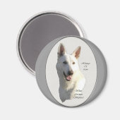 White German Shepherd Gifts Magneet (Voorkant / Achterkant)