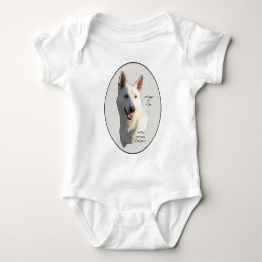 White German Shepherd Gifts Romper (Voorkant)