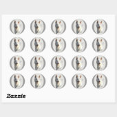 White German Shepherd Gifts Ronde Sticker (Vel)