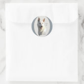 White German Shepherd Gifts Ronde Sticker (Tas)
