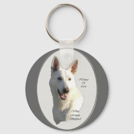 White German Shepherd Gifts Sleutelhanger