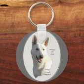 White German Shepherd Gifts Sleutelhanger (Voorkant)