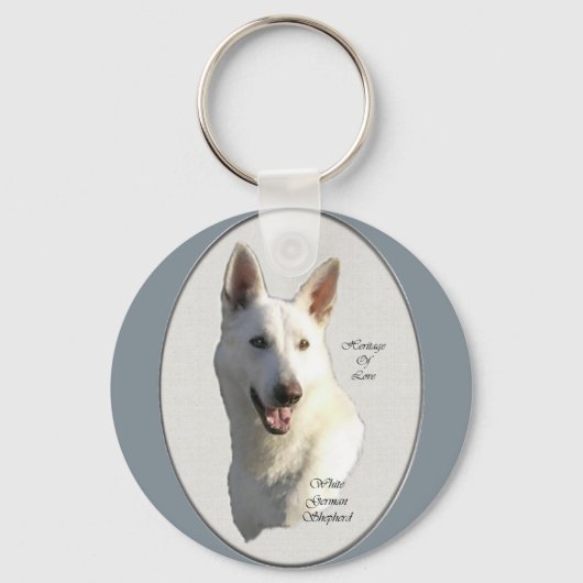 White German Shepherd Gifts Sleutelhanger (Voorkant)