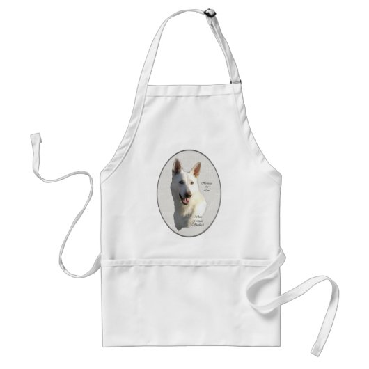 White German Shepherd Gifts Standaard Schort (Voorkant)