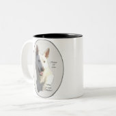 White German Shepherd Gifts Tweekleurige Koffiemok (Voorkant links)
