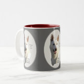 White German Shepherd Gifts Tweekleurige Koffiemok (Voorkant links)