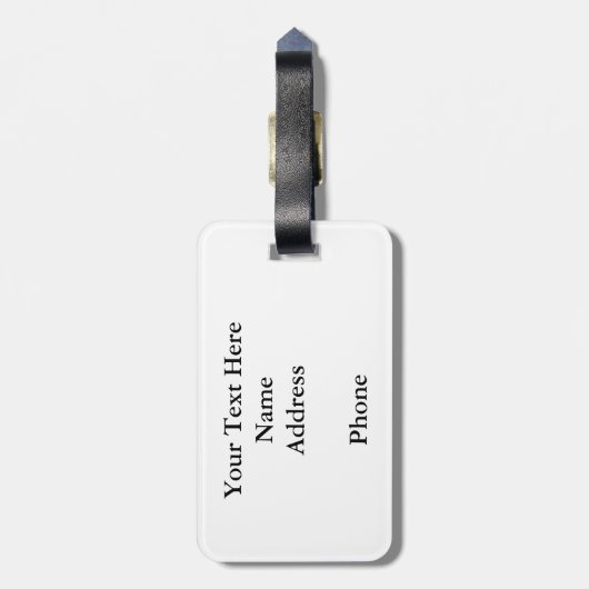 White German Shepherd GSD-happy dog Bagagelabel (Achterkant verticaal)