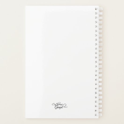 White German Shepherd GSD-happy dog Planner (Achterkant)