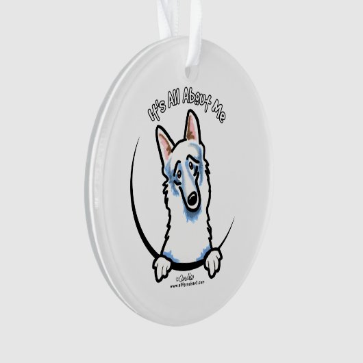 White German Shepherd IAAM Ornament (voorkant)