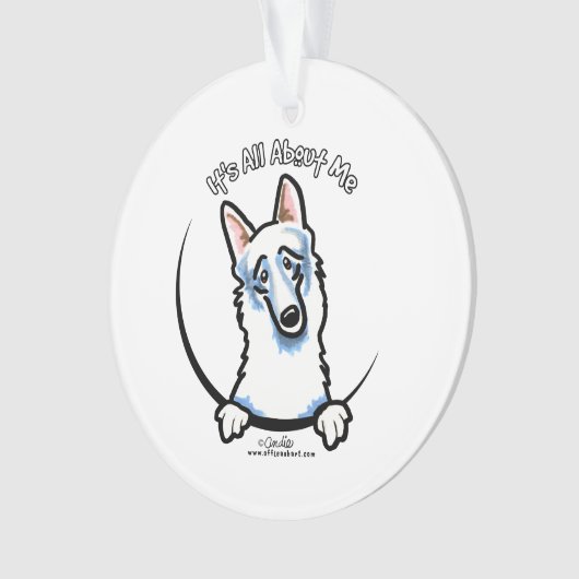 White German Shepherd IAAM Ornament (voorkant)