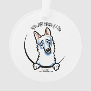 White German Shepherd IAAM Ornament