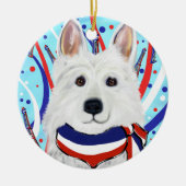 White German Shepherd Keramisch Ornament (Voorkant)