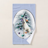 White German Shepherd Kerstmis Bad Handdoek (Handdoek)