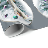 White German Shepherd Kerstmis Cadeaupapier (Rol Hoek)