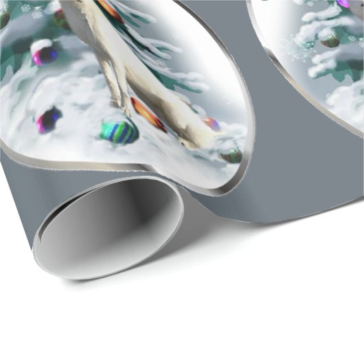 White German Shepherd Kerstmis Cadeaupapier (Rol Hoek)