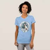 White German Shepherd Kerstmis T-shirt (Voorkant volledig)